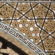 Girih spandrel at the Darb-e Imam shrine, Isfahan