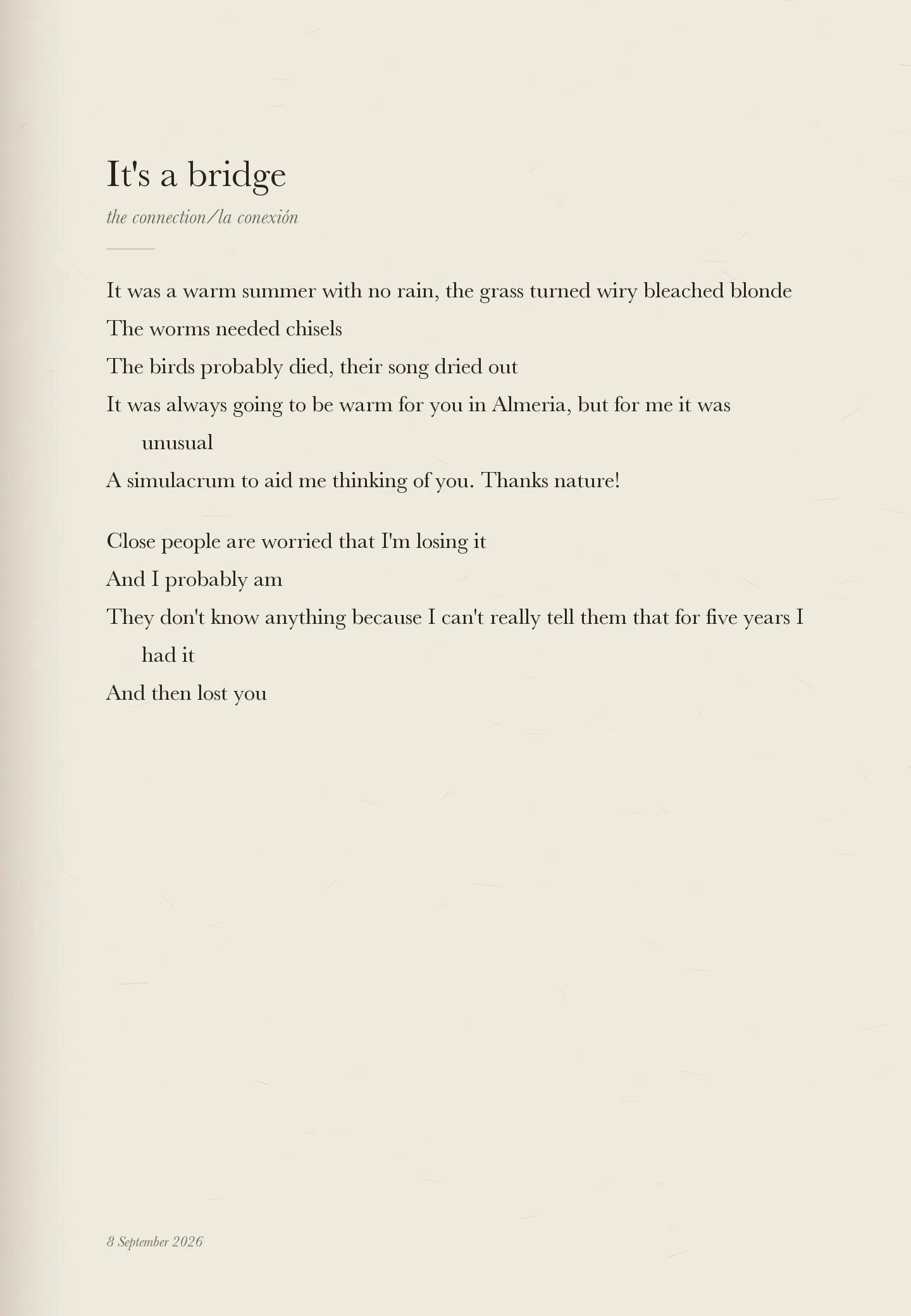 It's a bridge, page 1