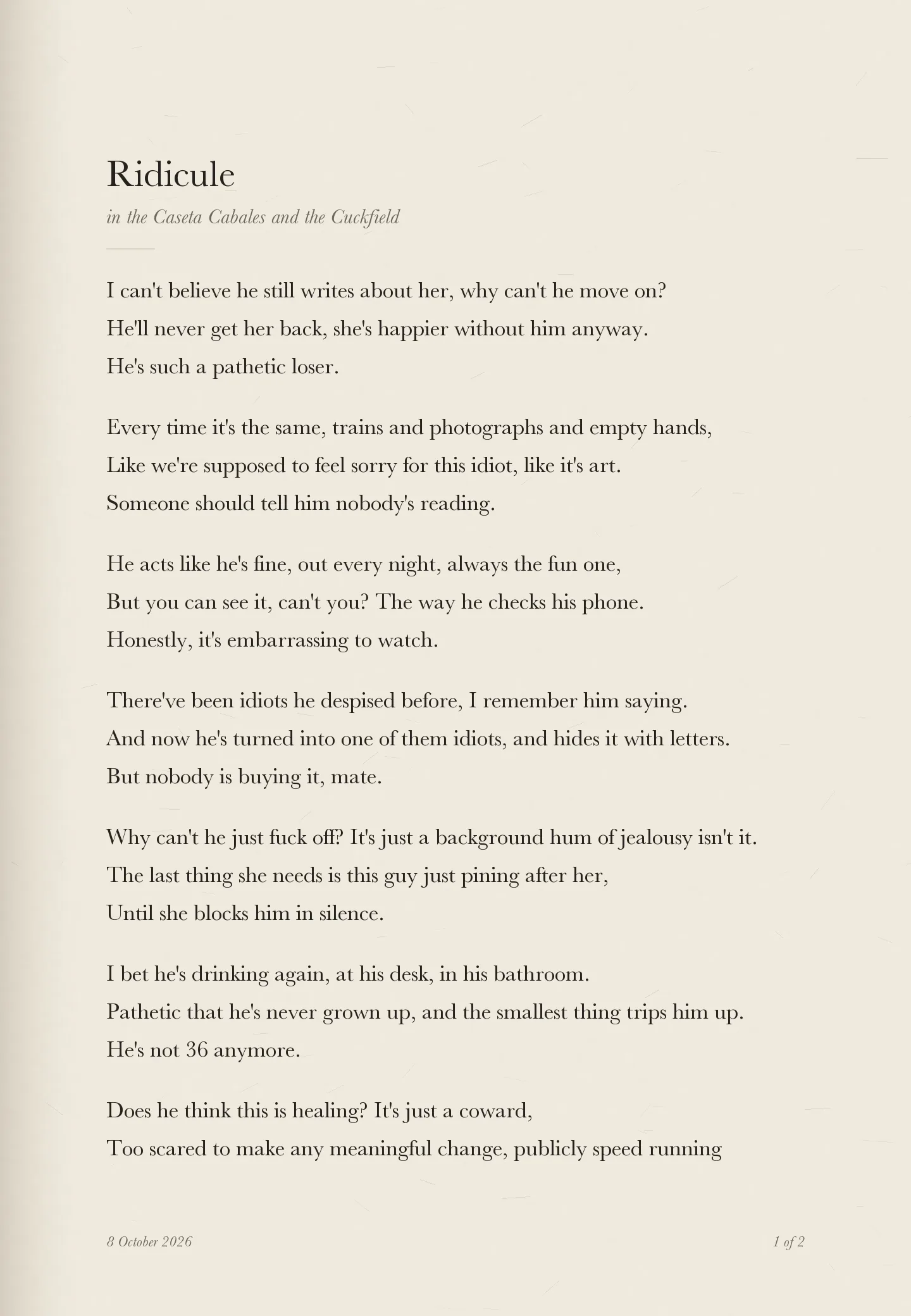 Ridicule, page 1