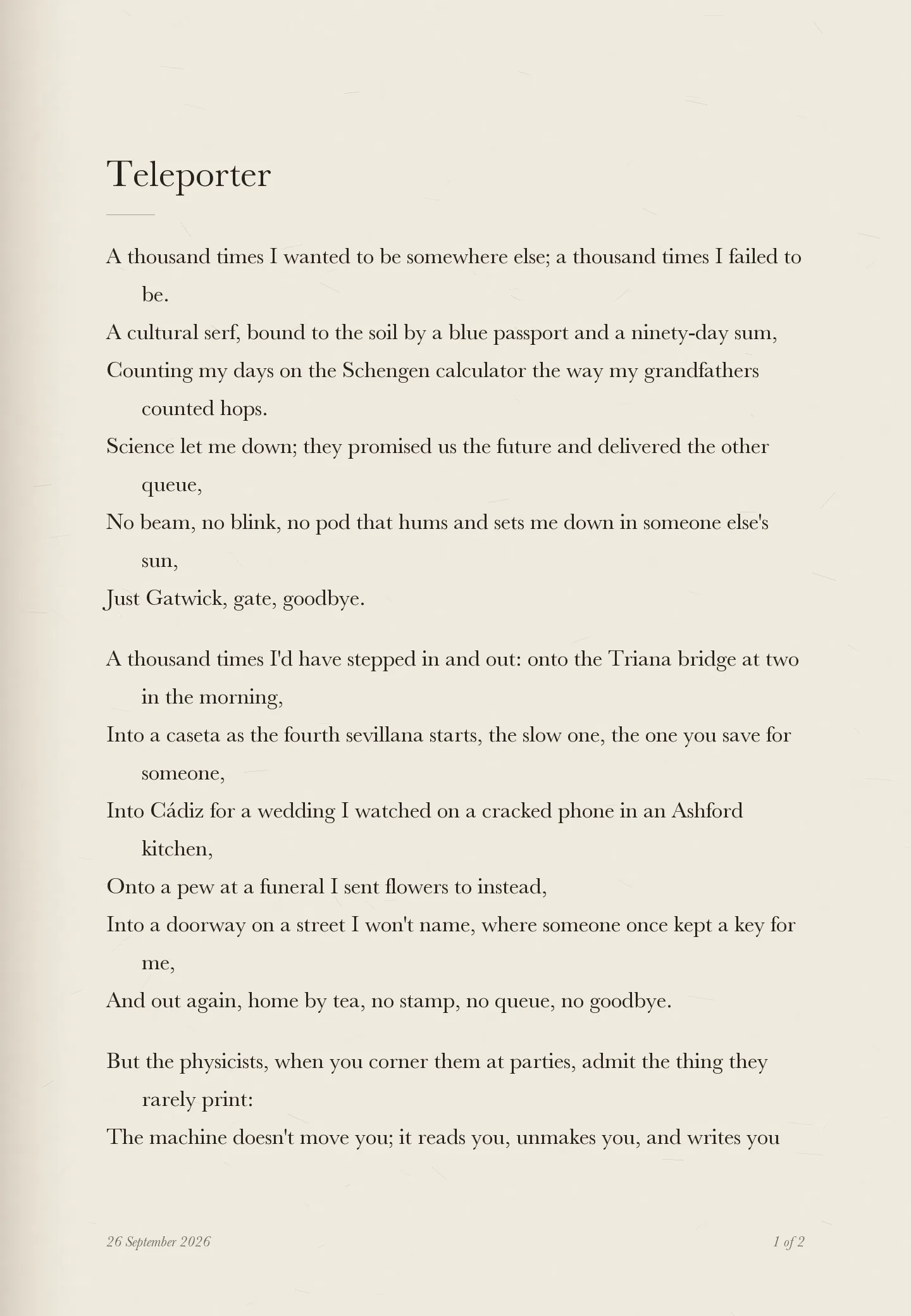 Teleporter, page 1