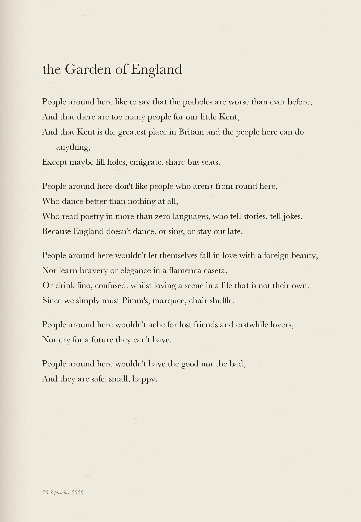 the Garden of England, page 1
