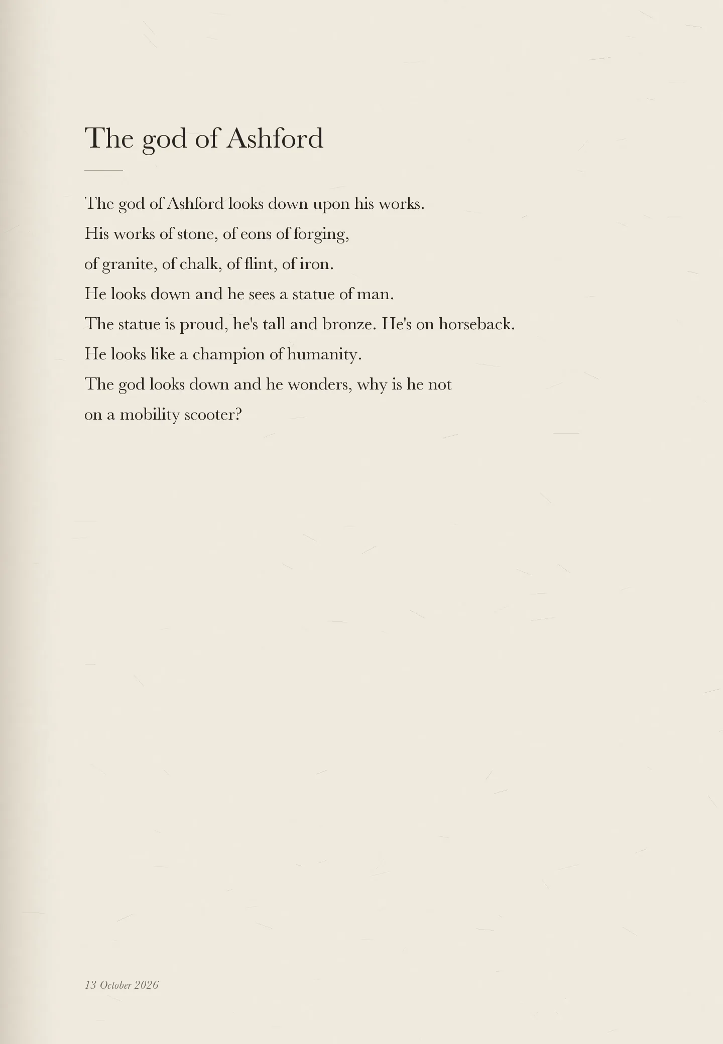 The god of Ashford, page 1