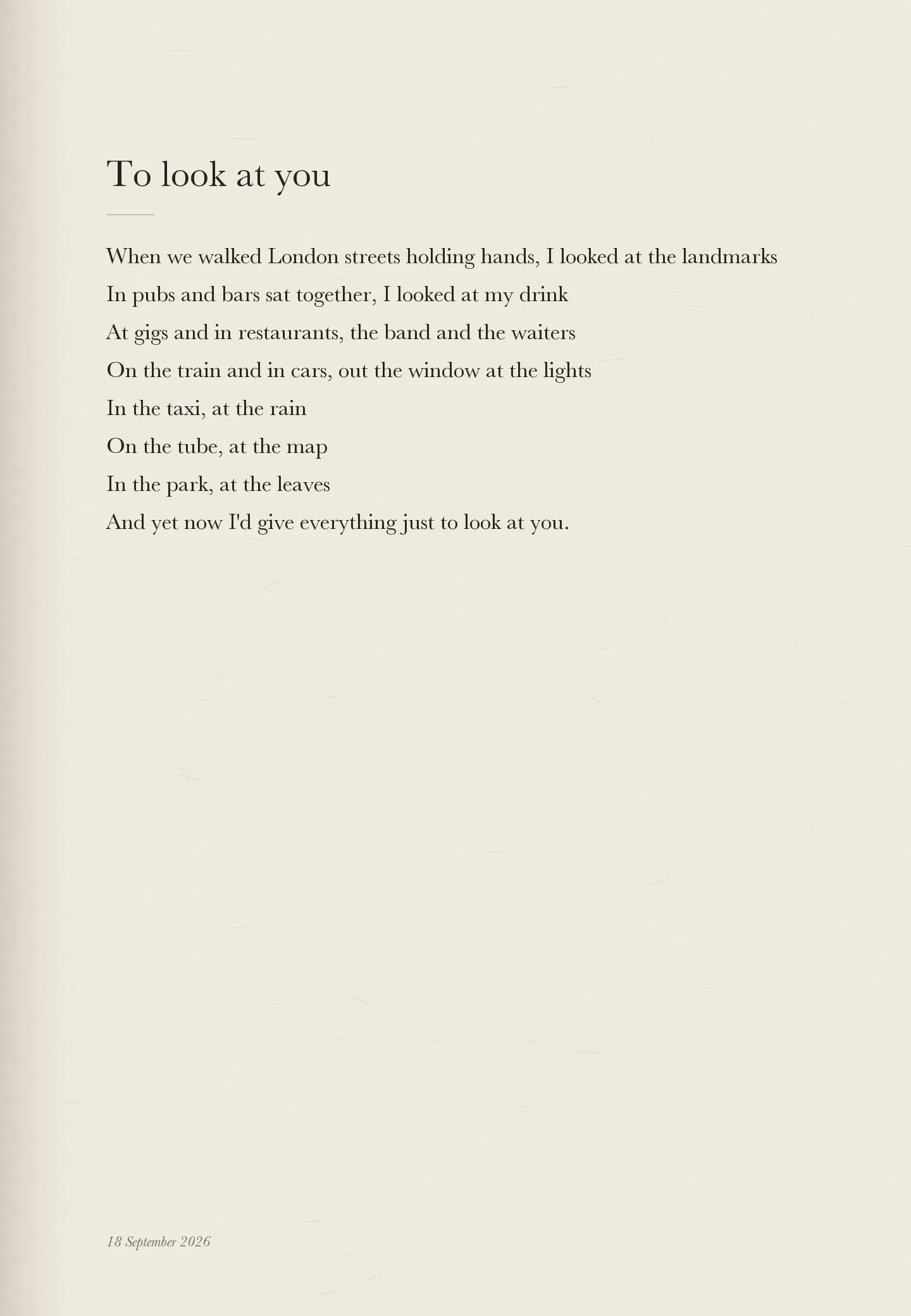 To look at you, page 1