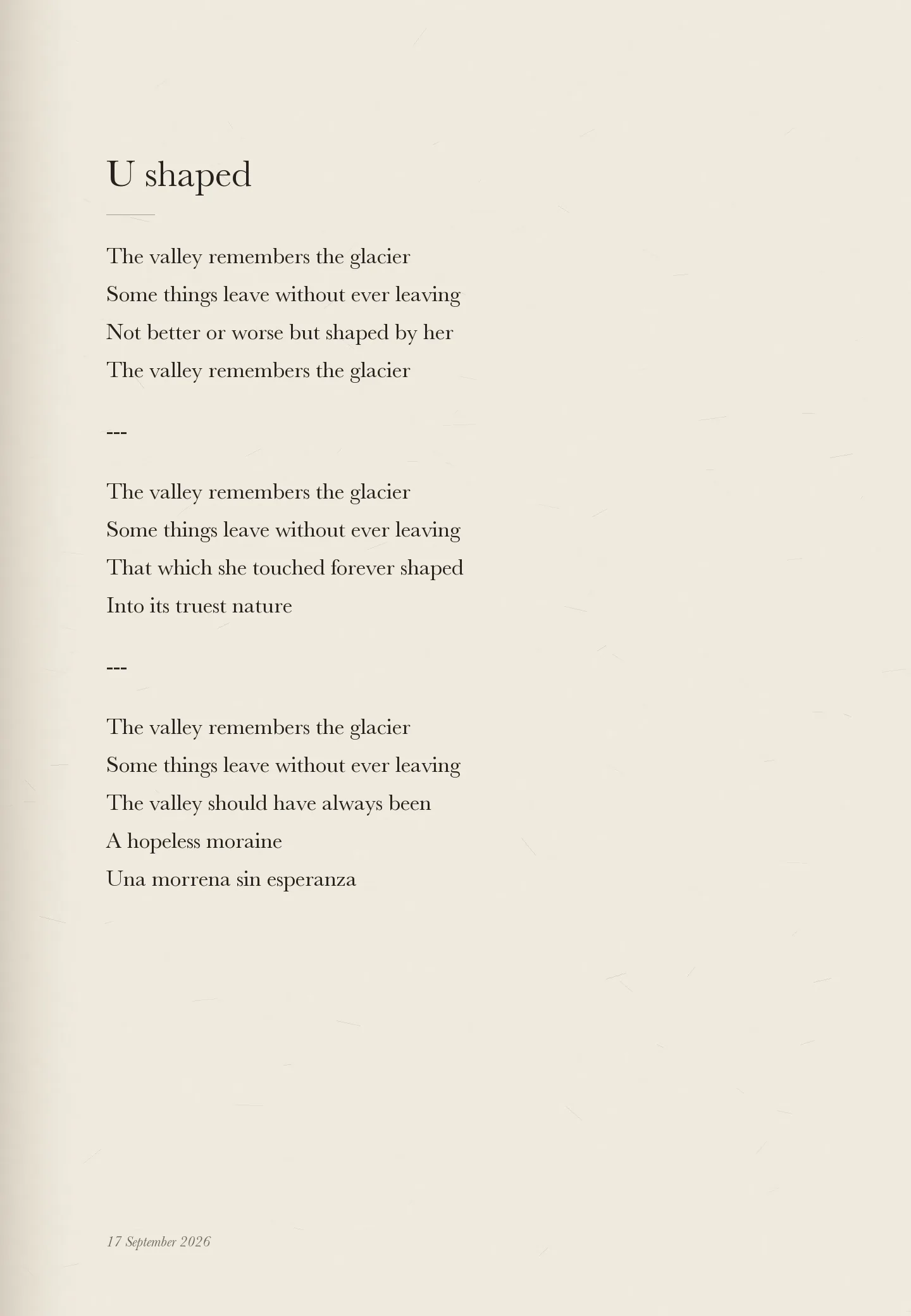 U shaped, page 1